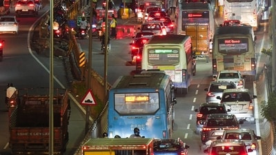 Traffic restrictions have been announced from December 22 on a trial basis. (PTI) Traffic restrictions have been announced from December 22 on a trial basis. (PTI)