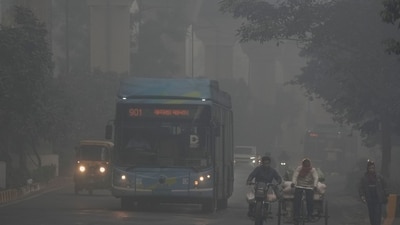The visibility has taken a huge hit because of the layer of smog. (PTI Photo) The visibility has taken a huge hit because of the layer of smog. (PTI Photo)