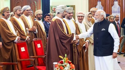 Prime Minister Narendra Modi during the India-Oman Business Forum, in Muscat, Oman. (PMO)