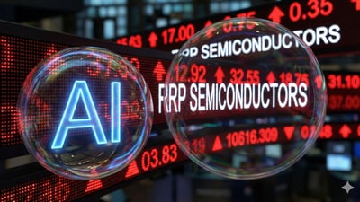 A mix of online hype, a tiny free float and India’s swelling base of retail investors locked the RRP Semiconductor stock at the upper circuit for 149 consecutive trading sessions. (AI Image) A mix of online hype, a tiny free float and India’s swelling base of retail investors locked the RRP Semiconductor stock at the upper circuit for 149 consecutive trading sessions. (AI Image)