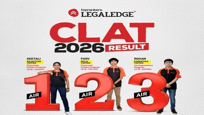 LegalEdge celebrates success in CLAT 2026 with students achieving AIR 1, 2, and 3, solidifying its status as a leading institute for CLAT preparation. (LegalEdge)