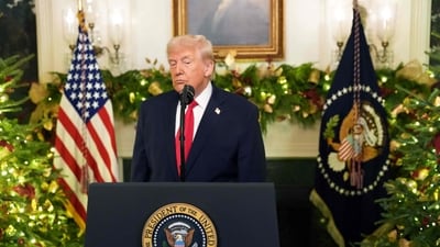 US President Donald Trump in Washington, DC, on December 17, 2025. (AFP)