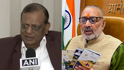 File photo of SP leader RK Chaudhary and BJP leader Giriraj Singh. (ANI/PTI) File photo of SP leader RK Chaudhary and BJP leader Giriraj Singh. (ANI/PTI)