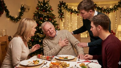 A cardiologist has warned that holiday season increases the risk of heart attacks. (Image generated via Google Gemini) A cardiologist has warned that holiday season increases the risk of heart attacks. (Image generated via Google Gemini)