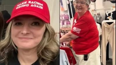 Michelea Ponce was heard berating Jeanie Beeman in a video for wearing a 'Freedom' tee associated with Charlie Kirk. (X/@calebparke) Michelea Ponce was heard berating Jeanie Beeman in a video for wearing a 'Freedom' tee associated with Charlie Kirk. (X/@calebparke)