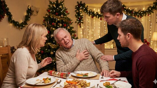 A cardiologist has warned that holiday season increases the risk of heart attacks. (Image generated via Google Gemini)