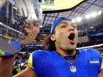 Los Angeles Rams wide receiver Puka Nacua (12) cleared to play against Seahawks tonight.   TPX IMAGES OF THE DAY