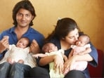 Shirish Kunder and Farah Khan's triplets, Diva, Anya, and Czar, were born in 2008. 