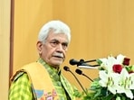 Lieutenant governor Manoj Sinha on Thursday emphasized upon the need for coordinated action against terrorists, enablers and ideologues to eradicate the terror ecosystem from Jammu and Kashmir. (HT Photo)