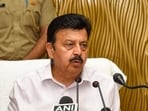 The meeting was headed by cabinet minister Rao Narbir Singh. (HT)