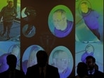 Images of the shooter at Brown University, identified by authorities as Claudio Neves Valente, are displayed during a press conference as civic leaders and law enforcement announce Valente has been found dead, in Providence, Rhode Island, U.S., December 18, 2025.