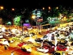 Vehicles heading towards the suburbs get stuck in traffic jams every evening on this stretch of SV road in Bandra. (HT Photo) Vehicles heading towards the suburbs get stuck in traffic jams every evening on this stretch of SV road in Bandra. (HT Photo)