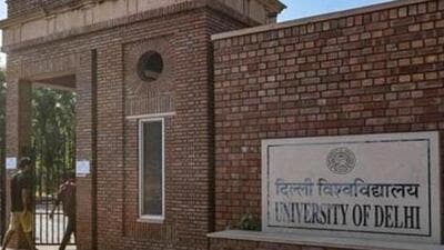 A video seen by HT shows one male professor threatening physical harm against a complainant. A video seen by HT shows one male professor threatening physical harm against a complainant.