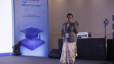 Dr VS Kanchana Bhaaskaran, the vice chancellor of the Vellore Institute of Technology at the HT Future Ed Conclave 2025. (HT Photo) Dr VS Kanchana Bhaaskaran, the vice chancellor of the Vellore Institute of Technology at the HT Future Ed Conclave 2025. (HT Photo)
