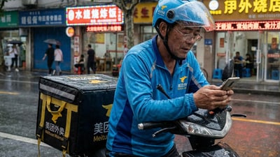 A Chinese delivery rider amassed $160,000 in savings over 5 years by working up to 13 hours daily. (Representational image/Gemini AI generated) A Chinese delivery rider amassed $160,000 in savings over 5 years by working up to 13 hours daily. (Representational image/Gemini AI generated)