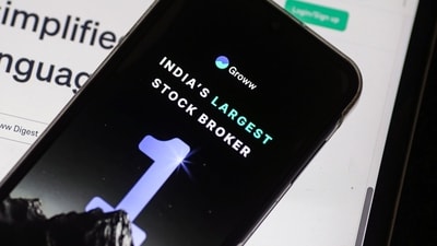 The Groww app on a smartphone. Groww's share price surged as much as 12.87% to ₹162.65 apiece on the vote of confidence from Jefferies. (Bloomberg) The Groww app on a smartphone. Groww's share price surged as much as 12.87% to ₹162.65 apiece on the vote of confidence from Jefferies. (Bloomberg)