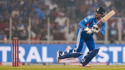 Tilak Varma once again showed his repertoire of strokes around the ground making 73 off 42 balls with 10 fours and a six. (PTI) Tilak Varma once again showed his repertoire of strokes around the ground making 73 off 42 balls with 10 fours and a six. (PTI)