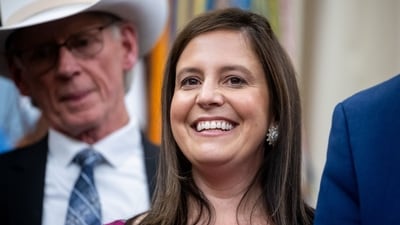 Representative Elise Stefanik announces exit from governor's bid. Photographer: Francis Chung/Politico/Bloomberg (Bloomberg) Representative Elise Stefanik announces exit from governor's bid. Photographer: Francis Chung/Politico/Bloomberg (Bloomberg)