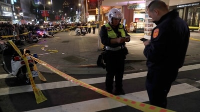 Taiwan police cordoned off the scene after a knife attack in Taipei, Taiwan, Friday, Dec. 19, 2025. (AP) Taiwan police cordoned off the scene after a knife attack in Taipei, Taiwan, Friday, Dec. 19, 2025. (AP)
