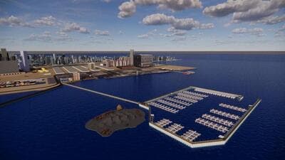 The marina will be spread over nearly 12 hectares of water area The marina will be spread over nearly 12 hectares of water area