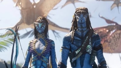 A still from James Cameron's Avatar: Fire and Ash