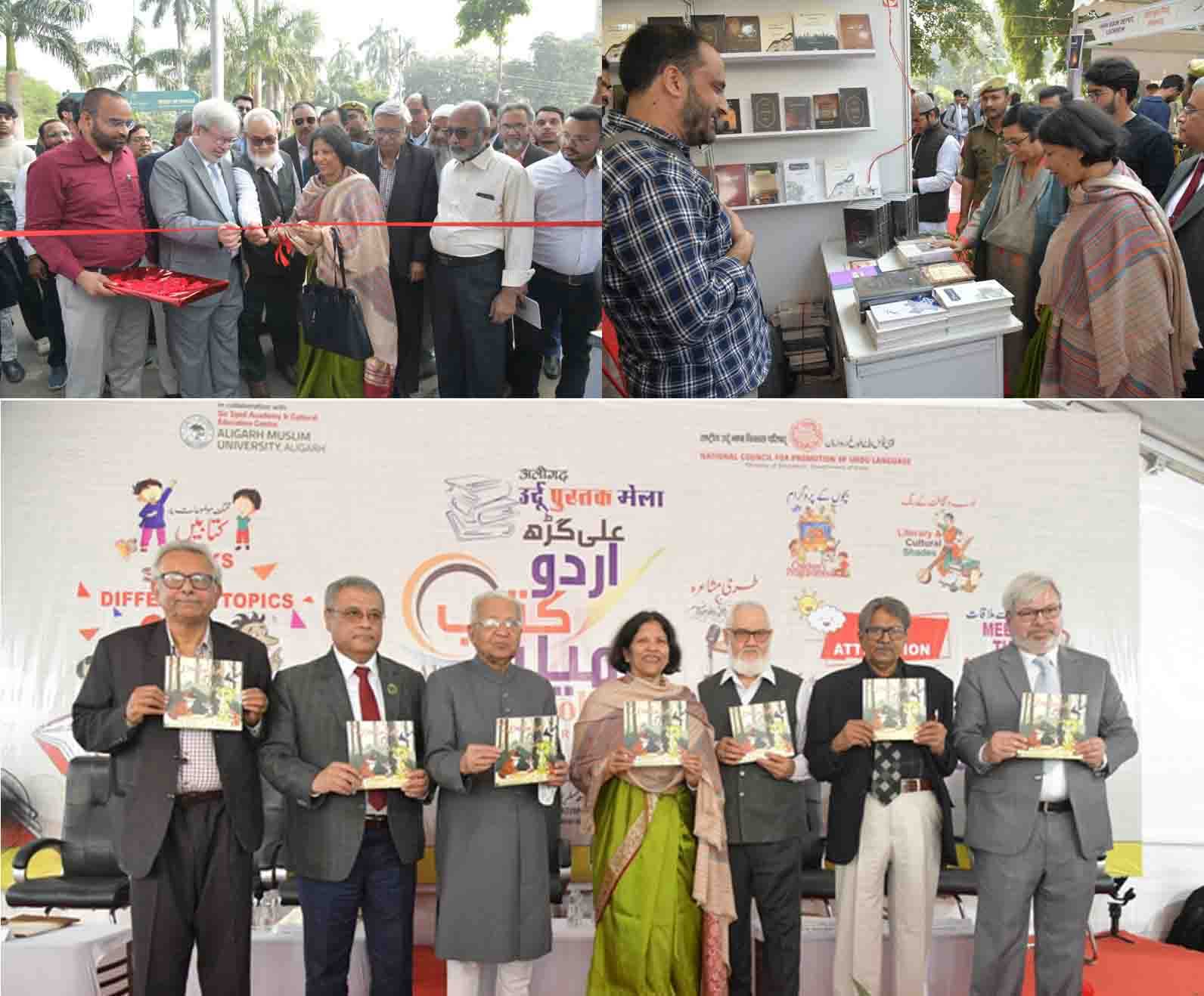 Scenes from the Urdu Book Fair, organised by the National Council for Promotion of Urdu, held at Aligarh Muslim University from 22-30 November, 2025. (Courtesy Shafey Kidwai) Scenes from the Urdu Book Fair, organised by the National Council for Promotion of Urdu, held at Aligarh Muslim University from 22-30 November, 2025. (Courtesy Shafey Kidwai)