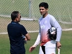 India ODI and Test captain Shubman Gill and Ajit Agarkar interact. India ODI and Test captain Shubman Gill and Ajit Agarkar interact.