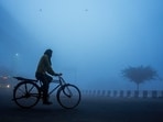 Gram it: This is how Delhi woke up today! As a man bicycles amid dense fog in the morning hours, in Mayur Vihar, the talks of reduced visibility in the Capital continue. Over 100 flights were cancelled at the Indira Gandhi International (IGI) Airport amid such weather conditions. 