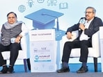 Prof TG Sitharam, chairman of the All India Council for Technical Education (AICTE) and Vineet Joshi, chairman, University Grants Commission (UGC) at the HT Futute Ed Conclave 2025. (HT Photo ) Prof TG Sitharam, chairman of the All India Council for Technical Education (AICTE) and Vineet Joshi, chairman, University Grants Commission (UGC) at the HT Futute Ed Conclave 2025. (HT Photo )