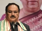 Union health minister JP Nadda at the KGMU convocation in Lucknow on Saturday. (HT PHOTO)