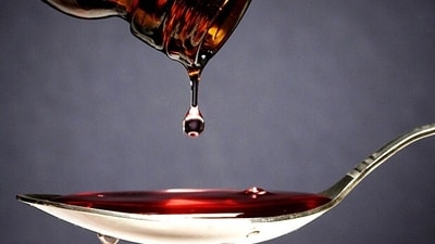 On Friday, Samajwadi Party MLA Mukesh Verma protested over the codeine cough syrup issue in Uttar Pradesh. (HT_PRINT) On Friday, Samajwadi Party MLA Mukesh Verma protested over the codeine cough syrup issue in Uttar Pradesh. (HT_PRINT)