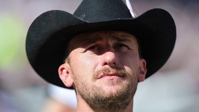 Johnny Manziel, former NFL quarterback, looks on as the Texas A&M Aggies take on the South Carolina Gamecocks during the first quarter at Kyle Field on November 15, 2025 in College Station, Texas. (Getty Images via AFP) Johnny Manziel, former NFL quarterback, looks on as the Texas A&M Aggies take on the South Carolina Gamecocks during the first quarter at Kyle Field on November 15, 2025 in College Station, Texas. (Getty Images via AFP)