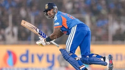 India's Suryakumar Yadav plays a shot during the fifth T20I (PTI) India's Suryakumar Yadav plays a shot during the fifth T20I (PTI)