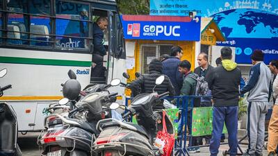 Pankaj Kumar Singh said EV registrations crossed one lakh in 10 months and 3,518 electric buses were added to the public transport fleet. (RAJ K RAJ /HT PHOTO)