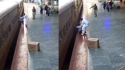 South Western Railway shared the video of the incident on X. (@SWRRLY/X) South Western Railway shared the video of the incident on X. (@SWRRLY/X)