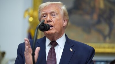 President Donald Trump speaks during an event on prescription drug prices in the Roosevelt Room of the White House (AP)
