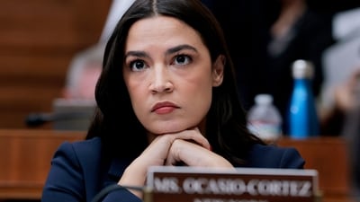 Democratic lawmaker Alexandria Ocasio-Cortez has hinted at a potential 2028 presidential run, claiming she would outperform Vice President JD Vance in polls (Getty Images via AFP)