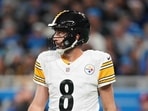 Aaron Rodgers of the Pittsburgh Steelers looks on during the first quarter against the Detroit Lions at Ford Field on December 21.