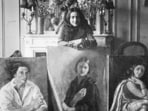 Amrita in the drawing room of their Paris home, with her paintings. June 20, 1930, Paris. (Chatterjee & Lal, Liszt Institute Hungarian Cultural Centre Delhi and Ferenc Hopp Museum of Asiatic Arts, Budapest) Amrita in the drawing room of their Paris home, with her paintings. June 20, 1930, Paris. (Chatterjee & Lal, Liszt Institute Hungarian Cultural Centre Delhi and Ferenc Hopp Museum of Asiatic Arts, Budapest)