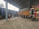 For the first time, a Food Corporation of India (FCI) foodgrain freight train reached Kashmir, an important milestone for the Himalayan valley which would often witness closure of Srinagar-Jammu national highway for traffic during bad weather days, sometimes extending for weeks in winters. (HT Photo)