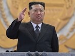 North Korean leader Kim Jong Un attending a military parade to celebrate the 80th founding anniversary of the Workers' Party of Korea at Kim Il Sung Square in Pyongyang.