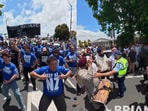 In a video shared online, the group - True Patriots of NZ - are seen confronting the Sikh group in South Auckland, with police officials in the middle of both the groups.