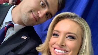 Kayleigh McEnany was the last person to take a picture with Charlie Kirk at Utah University (Kayleigh McEnany X) Kayleigh McEnany was the last person to take a picture with Charlie Kirk at Utah University (Kayleigh McEnany X)