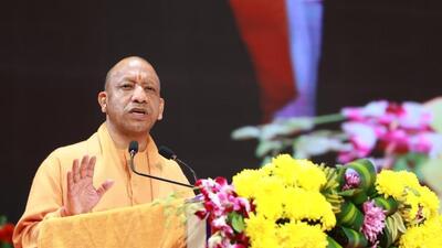 Chief minister Yogi Adityanath at the Yuva Sahakar Sammelan in Lucknow on Sunday. (HT Photo) Chief minister Yogi Adityanath at the Yuva Sahakar Sammelan in Lucknow on Sunday. (HT Photo)