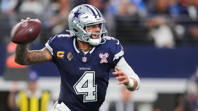 Dallas Cowboys quarterback Dak Prescott (4) prepares to pass against the Los Angeles Chargers (AP) Dallas Cowboys quarterback Dak Prescott (4) prepares to pass against the Los Angeles Chargers (AP)