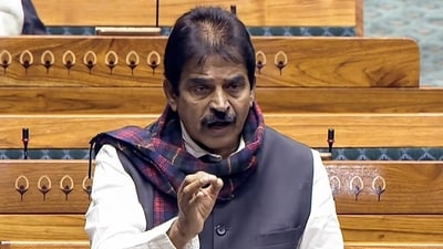 Venugopal alleged that the BJP-led government has weakened the scheme by restricting funds and centralising decision-making. (Sansad TV) Venugopal alleged that the BJP-led government has weakened the scheme by restricting funds and centralising decision-making. (Sansad TV)