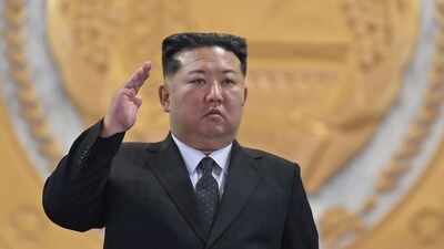 North Korean leader Kim Jong Un attending a military parade to celebrate the 80th founding anniversary of the Workers' Party of Korea at Kim Il Sung Square in Pyongyang. (AFP) North Korean leader Kim Jong Un attending a military parade to celebrate the 80th founding anniversary of the Workers' Party of Korea at Kim Il Sung Square in Pyongyang. (AFP)