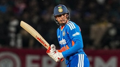 India's Shubman Gill during the third T20 International cricket match of a series between India and South Africa, at HPCA Stadium, in Dharamshala (PTI) India's Shubman Gill during the third T20 International cricket match of a series between India and South Africa, at HPCA Stadium, in Dharamshala (PTI)