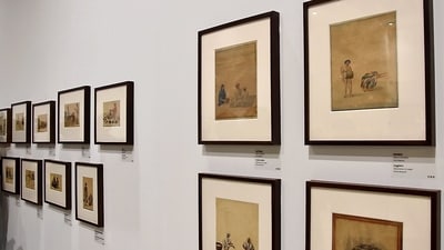 A set of rare 'Patna Qalam' artworks exhibited as part of an ongoing exhibition at a gallery of the Patna Museum complex, in Patna. (PTI) A set of rare 'Patna Qalam' artworks exhibited as part of an ongoing exhibition at a gallery of the Patna Museum complex, in Patna. (PTI)