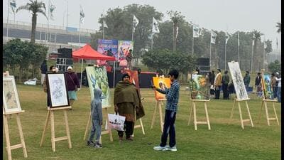 With performances, children’s activities and awareness stalls, the event extended ideas from the Reimagining Gurugram Conference held on Nov 2. (HT Photo) With performances, children’s activities and awareness stalls, the event extended ideas from the Reimagining Gurugram Conference held on Nov 2. (HT Photo)